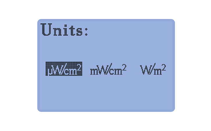 紫外線強度檢測儀單位切換