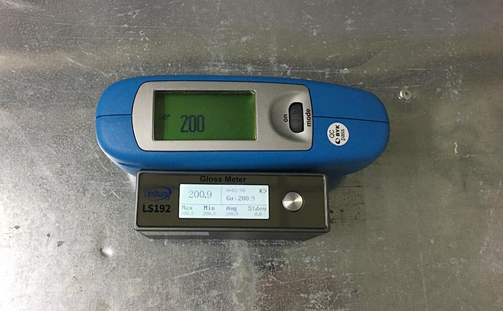 光澤度儀測量數(shù)據(jù)對(duì)比圖